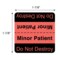 Nevs Do Not Destroy Labels - Minor Patient 1-7/8" x 1-7/8" Flr Red w/Black X-6626 - alternate 2